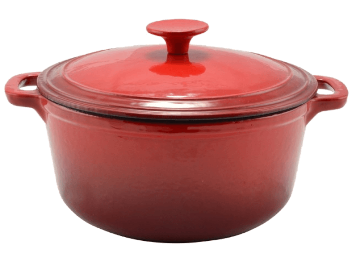 10566 HEB zománcozott öntöttvas lábas 26cm, 4,2 l piros