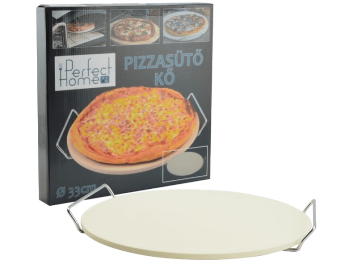 11448 ZH pizzasütő lap 33 cm állvánnyal