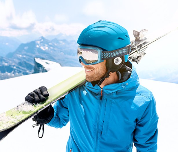 Sí- és snowboardsisak, kék