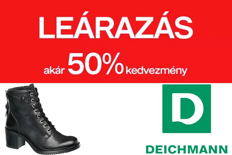Akció a Deichmannban, akár 50%-ig!