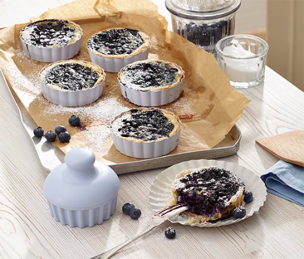 6 tartelette sütőforma szettben