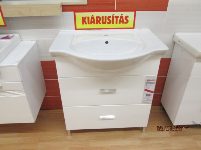 SMART 75 FÜRDŐSZOBABÚTOR 1 AJTÓS, 1 FIÓKOS+KERÁMIAMOSDÓ,75 CM Outlet