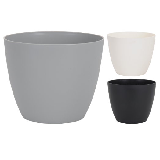 KASPÓ MŰANYAG SZÍNES 18CM SZÜRKE,FEHÉR,FEKETE