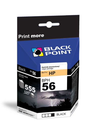Black Point patron BPH56 (HP C6656AE) fekete