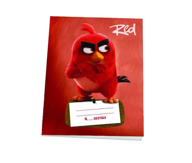 Iskolai füzet, kockás [27-32], A5, 32 lap, ANGRY BIRDS MOVIE - Red