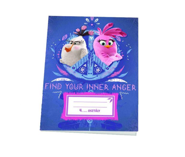 Iskolai füzet, 4.oszt. vonalas [21-32], A5, 32 lap, ANGRY BIRDS MOVIE - Find your inner anger
