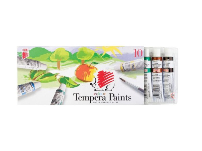 Tempera, 10 színű, tubusos, 10x16 ml, SÜNI