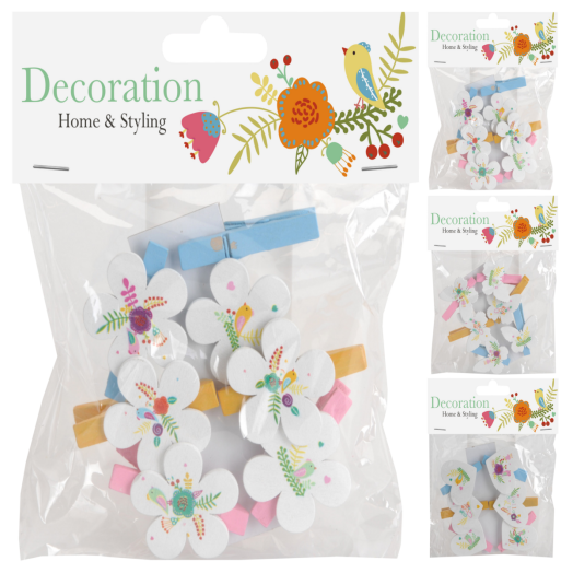 DEKOR CSIPESZ SZETT 9X1X3,5CM       6DB/SZETT. PILLANGÓ,VIRÁG,SZÍV