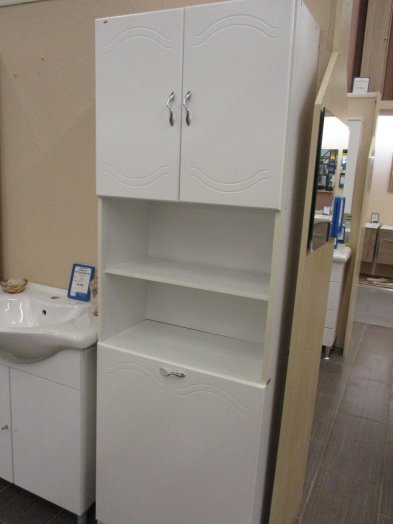 FIRENZE ÁLLÓSZEKRÉNY 2 AJTÓS, FEHÉR SZENNYESTARTÓVAL,61,7*185*30 CM     Outlet