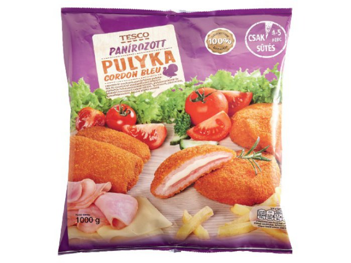 Tesco panírozott pulyka Cordon bleu