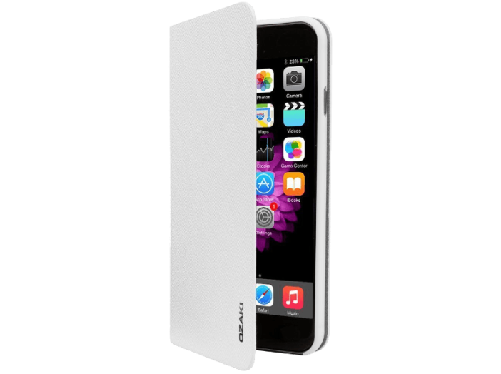 iPhone 6 Plus fehér bőr tok