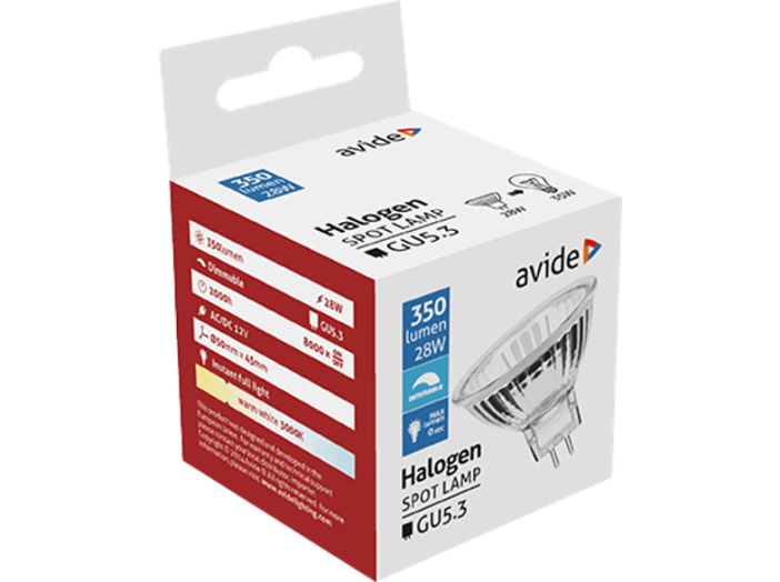 AHGU53WW-28W Halogén GU5.3 28W