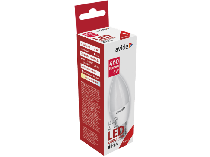 ABC14EW-6W LED Gyertya 6W E14 EW