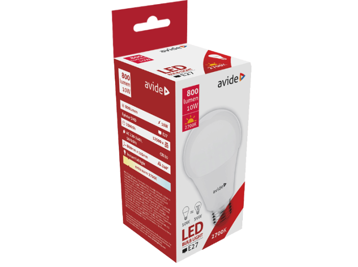 ABG27EW-10W-AP LED Gömb 10W E27 EW Alu+Plastic