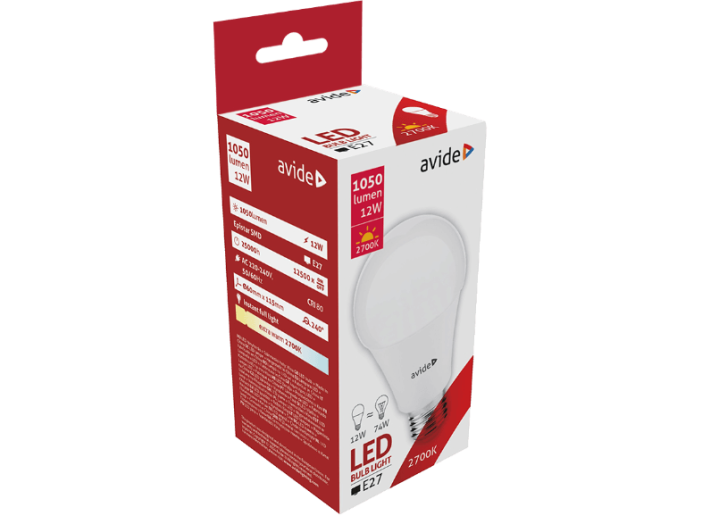 ABG27EW-12W-AP LED Gömb 12W E27 EW Alu+Plastic