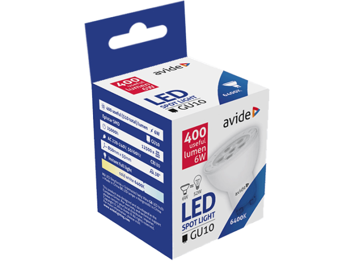 ABGU10CW-6W-NBA LED GU10 6W CW NBA