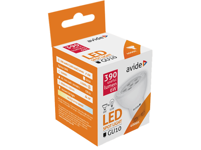 ABGU10NW-6W-NBA LED GU10 6W NW NBA