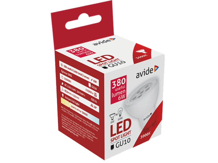 ABGU10WW-6W-NBA LED GU10 6W WW NBA