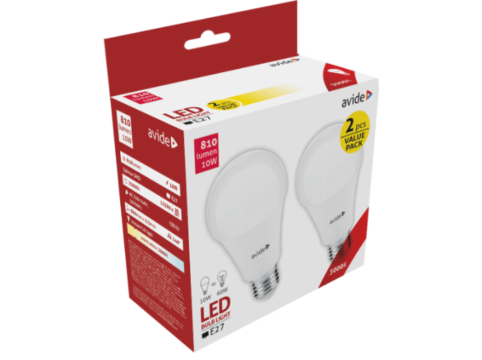 ABG27WW-10W-APTP LED Gömb Twin Pack 10W E27 WW
