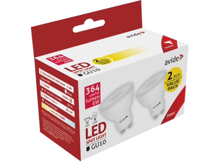 ABGU10WW-6W-APTP LED.F. GU10 2DB