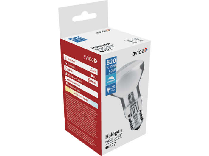 AHR63WW-52WHALOG. Halogén R63 52W