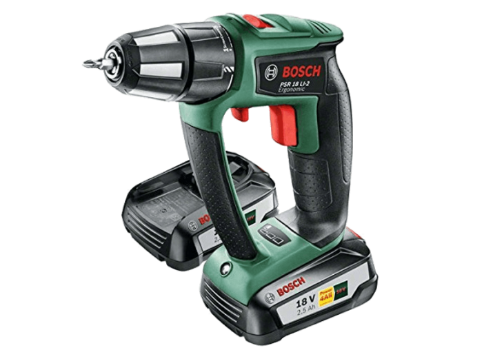 PSR 18 LI-2 Ergonomic lítium-ion akkus fúrócsavarozó, 2,5Ah,2 akkuval, kofferben