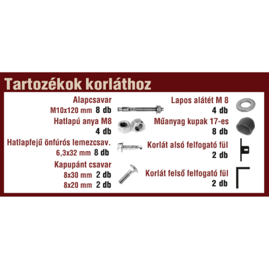 TARTOZÉK KORLÁTHOZ BRONZ 110X100X85MM