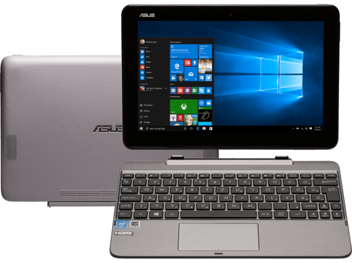 Transformer Book szürke 2in1 eszköz T101HA-GR030T (10,1/Intel Atom/4GB/128GB/Windows 10)