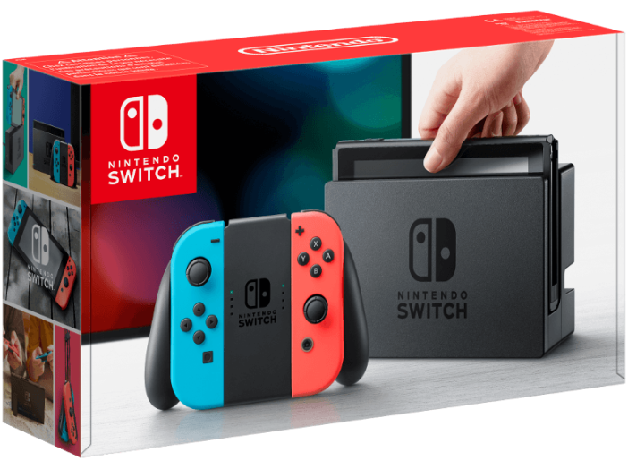 Switch konzol, neon kék/neon piros