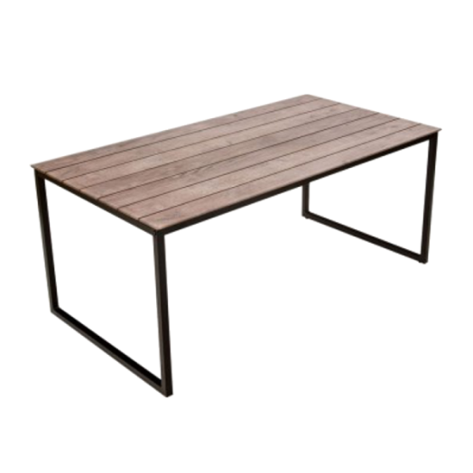 ÜVEGASZTAL FÉM LÁBBAL, FA MINTA (NAGY) 105X55X45CM Outlet