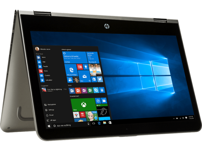 Pavilion x360 ezüst 2in1 eszköz Z9E22EA (13,3" Full HD touch/Core i5/4GB/128GB SSD/Windows 10)