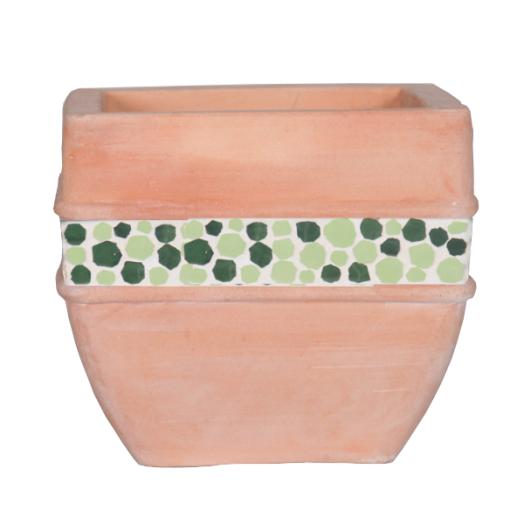 KASPÓ ZÖLD MOZAIK MINTÁS            48X48X40CM        *PALETTA2 270149*