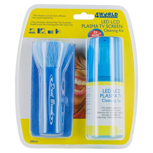 4World tisztító készlet 200ml gél monitorhoz