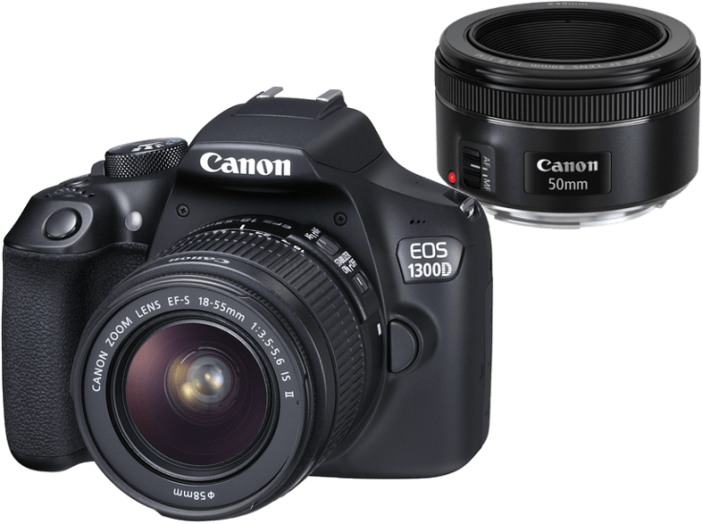 EOS 1300D + 18-55 DC + EF 50 mm f/1.8 STM Kit