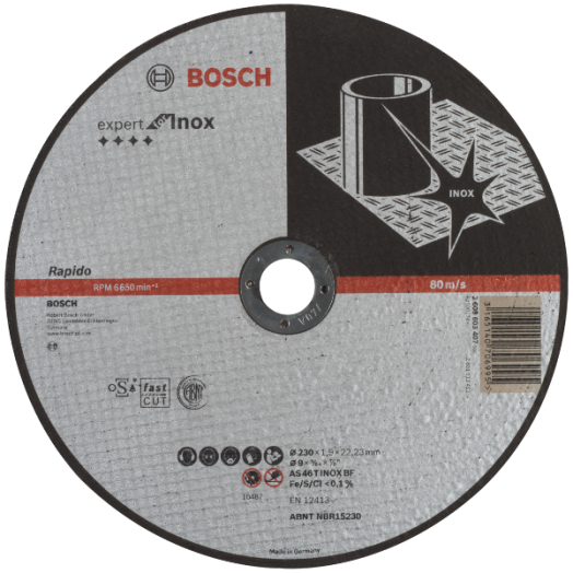 BOSCH VÁGÓTÁRCSA INOX 230X1,9MM EGYENES