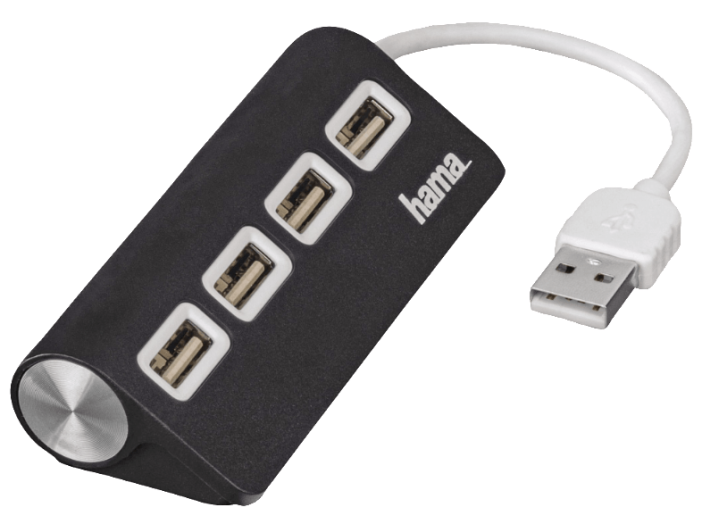 fekete 4 portos USB 2.0 HUB (12177)