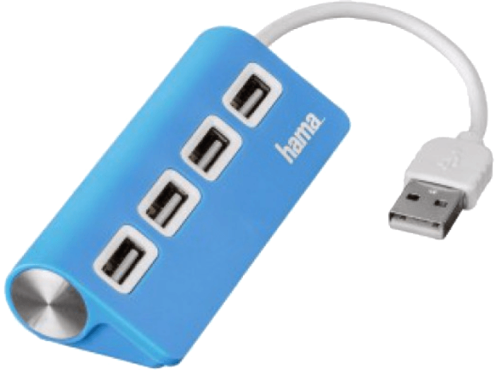 kék 4 portos USB 2.0 HUB (12179)