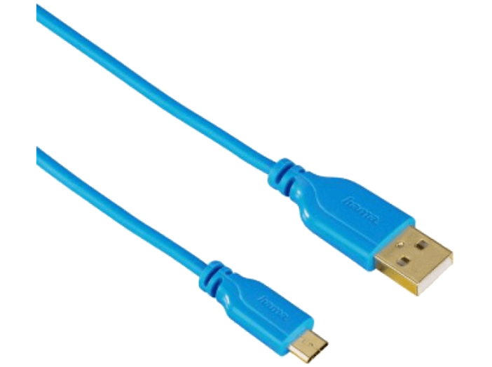 Micro USB kék adatkábel 0,75m (135701)