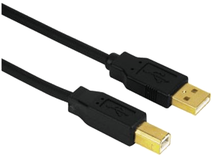 USB a to B fekete-arany kábel 3m (29767)