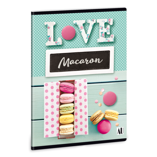 Macaron füzet négyzethálós A/5