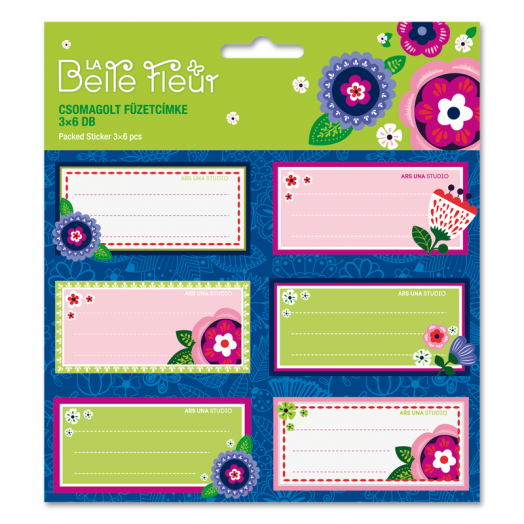 La belle fleur csomagolt füzetcímke (3x6 db)