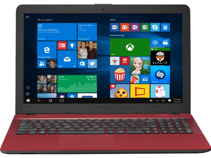X541UJ-GQ008 piros notebook (15,6/Core i3/8GB/1TB HDD/920 1GB VGA/DOS)