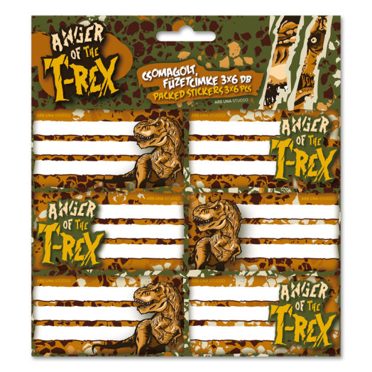 T-REX csomagolt füzetcímke (3x6 db)