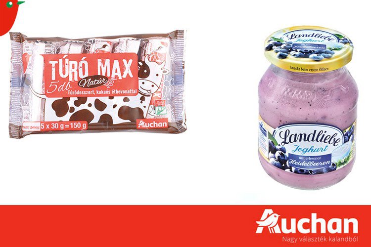 Akciós tejtermékek az Auchanban
