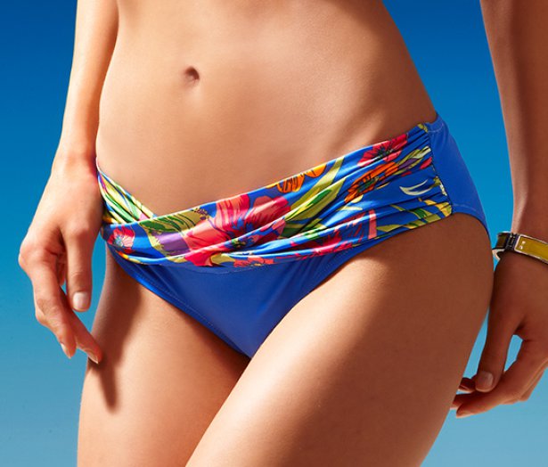 Bikinialsó, széles derékrész, kék