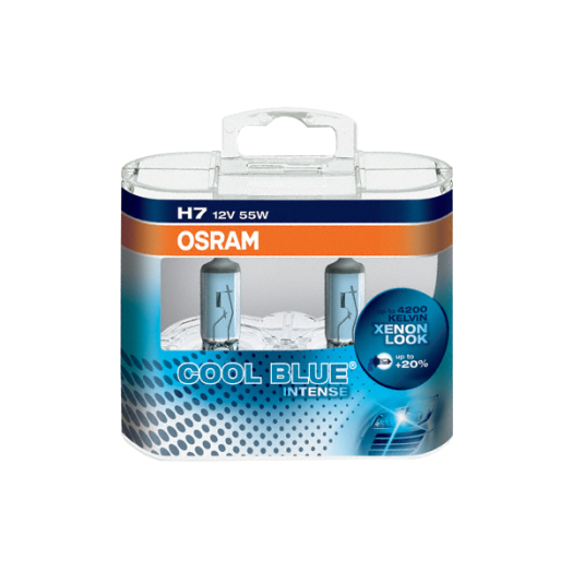 FÉNYSZÓRÓ H7, 12V/55W, OSRAM        COOL BLUE XENON EFFEKTUS, DUO PACK