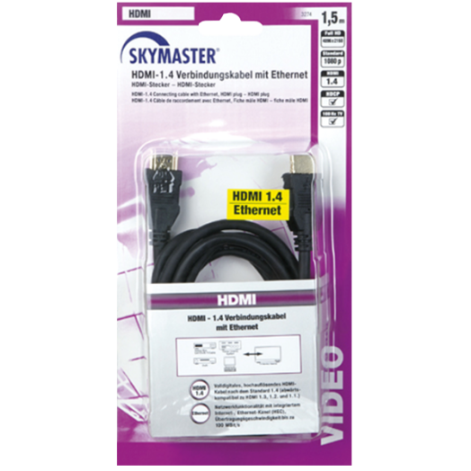 HDMI KÁBEL (ETHERNET) 1,5M          265290