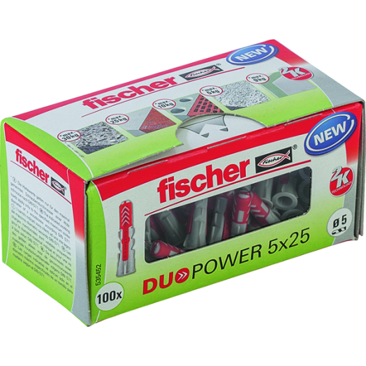 DŰBEL 5X25MM 100 DB &quot;DUOPOWER&quot; FISCHER