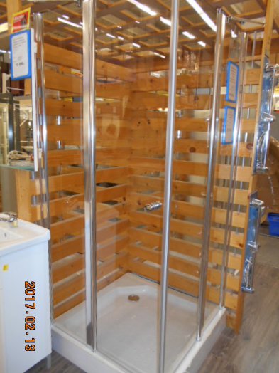 ZUHANYKABIN 90X90X185CM, SZÖGLETES, TÁLCA NÉLKÜL, 6MM-ES VÍZTISZTA ÜVEG Outlet