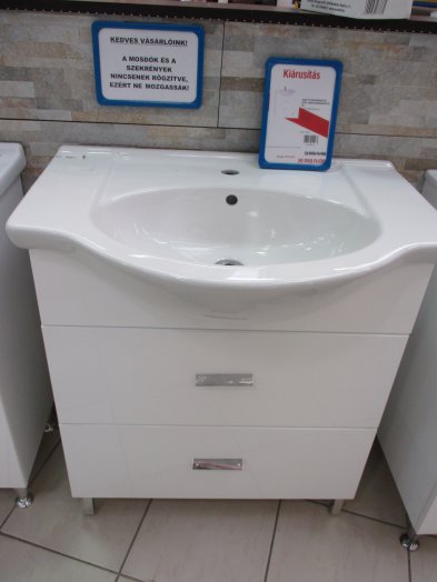 SMART 75 FÜRDŐSZOBABÚTOR 1 AJTÓS, 1 FIÓKOS+KERÁMIAMOSDÓ,75 CM Outlet